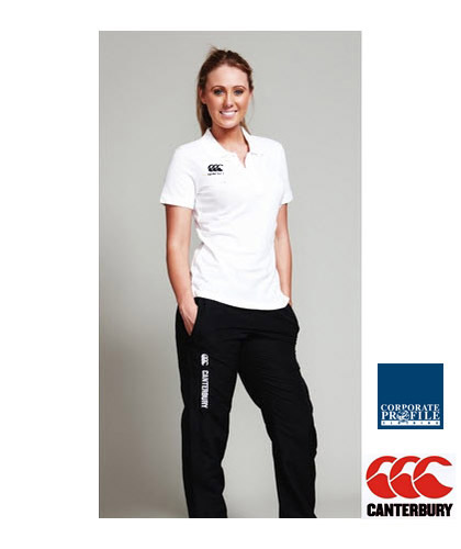 Canterbury polo shirts. Navy, Black, White and Grey Marle with Logo Service. A comfortable, high performance pique poly cotton blend features a fresh contemporary fit, knit collar and arm bands, side vent detail, CCC Canterbury embroidery on the right chest- your logo on the Left Chest or sleeve etc. For all the details contact Corporate Profile Clothing on FreeCall 1800 654 990