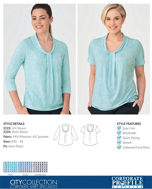 Womens Healthcare Uniform Pippa Top #2224, #2223 Pippa Print With Logo Service 600px