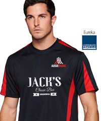 Inspect a Sample of Eureka Training Sports T-Shirt #1204 With Printing Service, 23 Team colours. Dri Wear with moisture removal technology.Available in Size SM-4XL and 5XL. Also available in Kids Sizes for School and Sporting Clubs. To inspect a Sample and for all the details please FreeCall 1800 654 990.